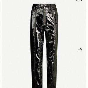 Good American Good straight-leg patent pleather trousers